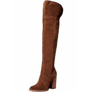 Dolce Vita Cliff Western Over The Knee Suede Heeled Boots Sz 8.5